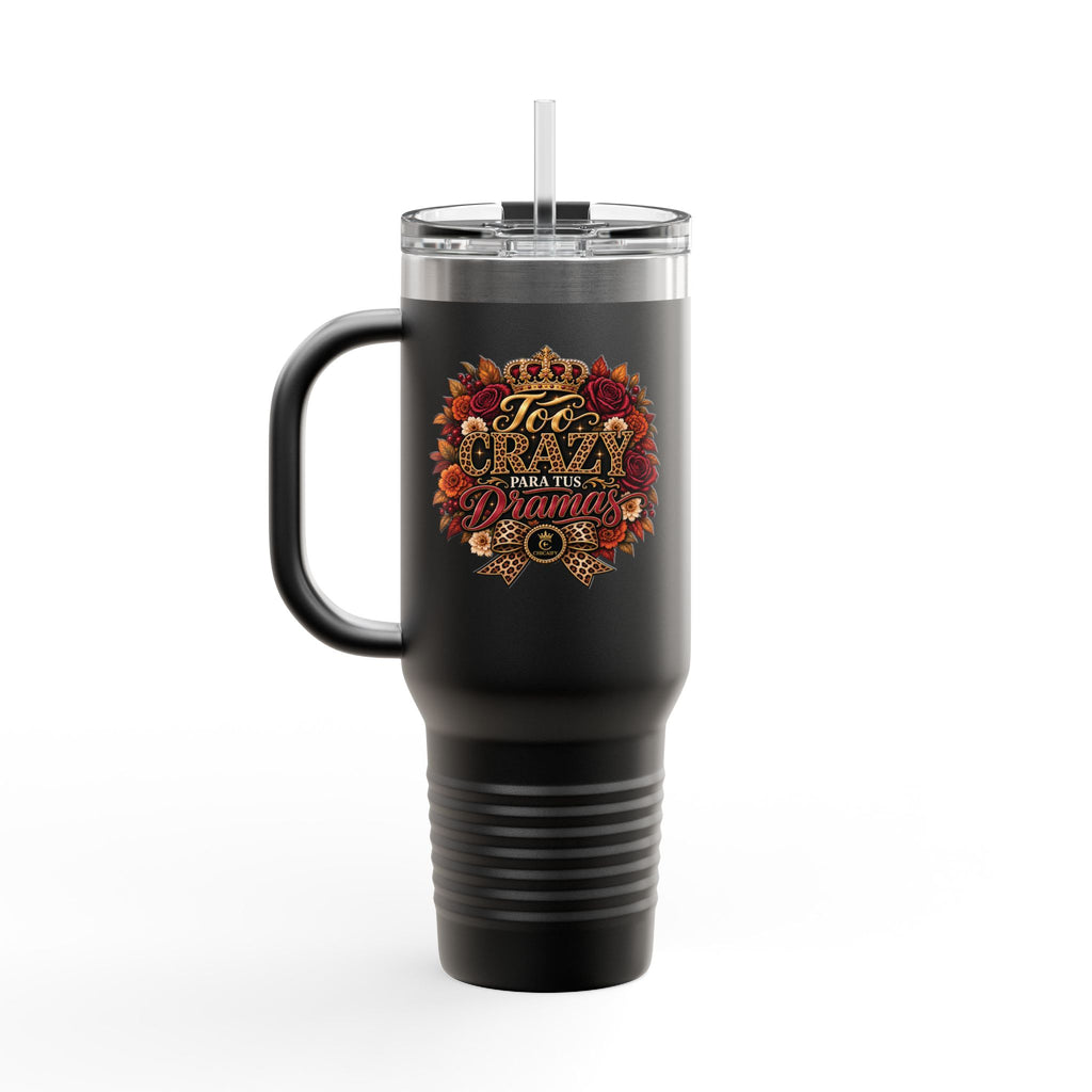 40oz Insulated Travel Mug — Too Crazy Para Tus Dramas – Jaguar Edition