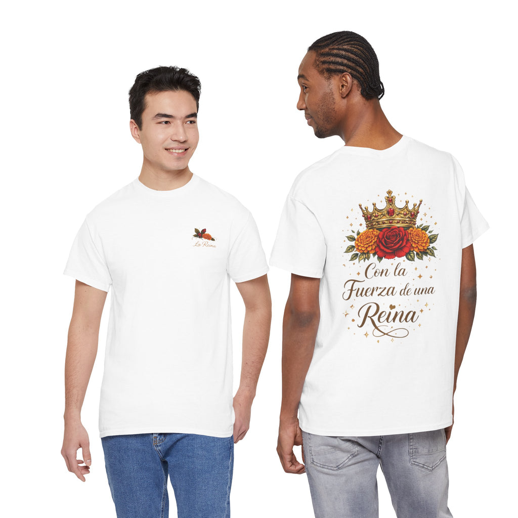Graphic Tee — “Con la Fuerza de una Reina” Crown & Rose T-Shirt