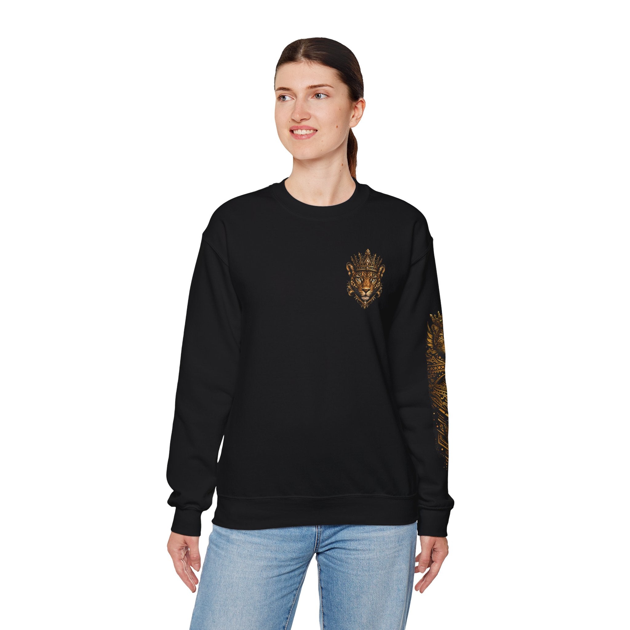 Reina Salvaje – Jaguar Queen Crewneck Sweatshirt – "Reina Salvaje" Graphic
