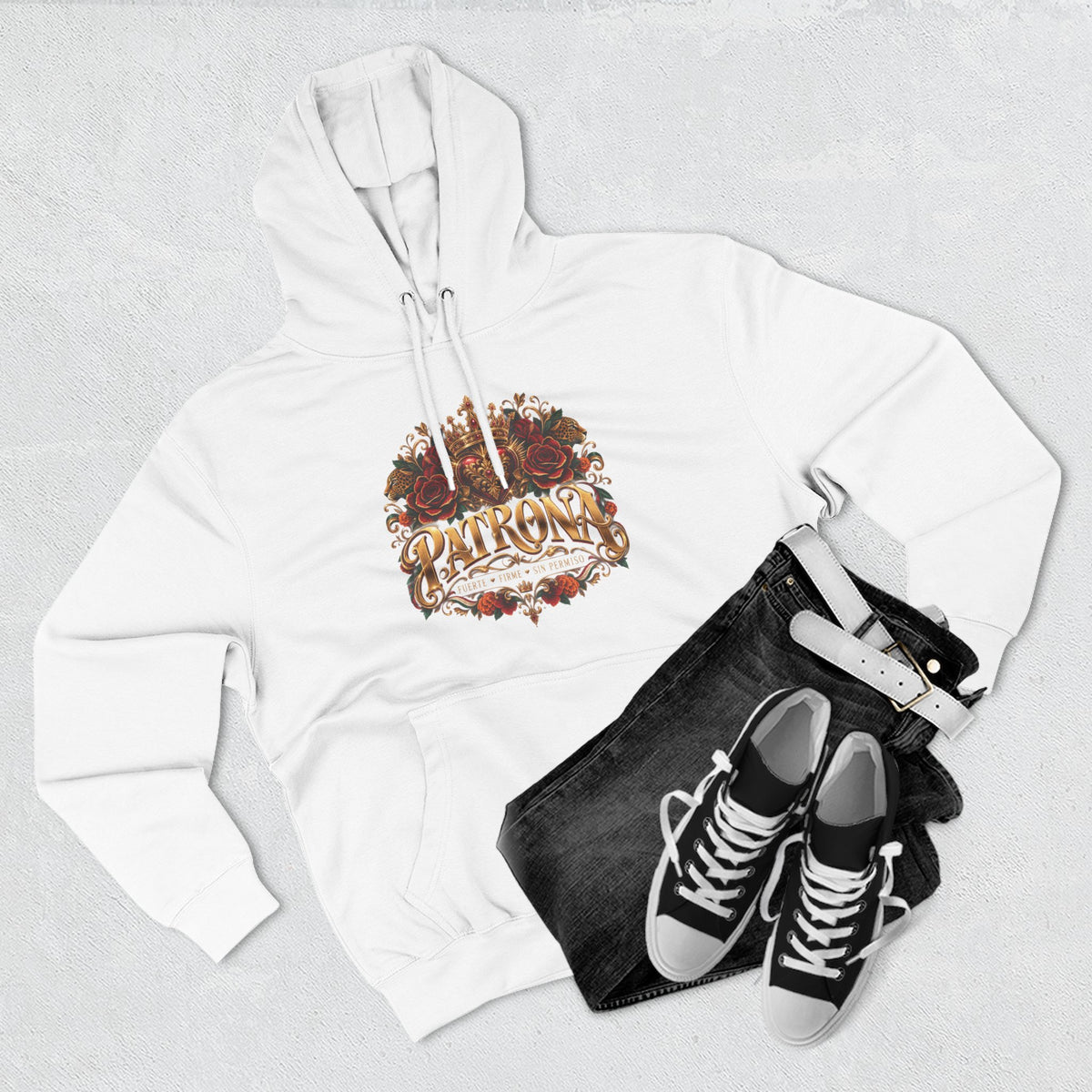 Patrona | Crowned in Power – Chicaify Collection | Three-Panel Fleece Hoodie