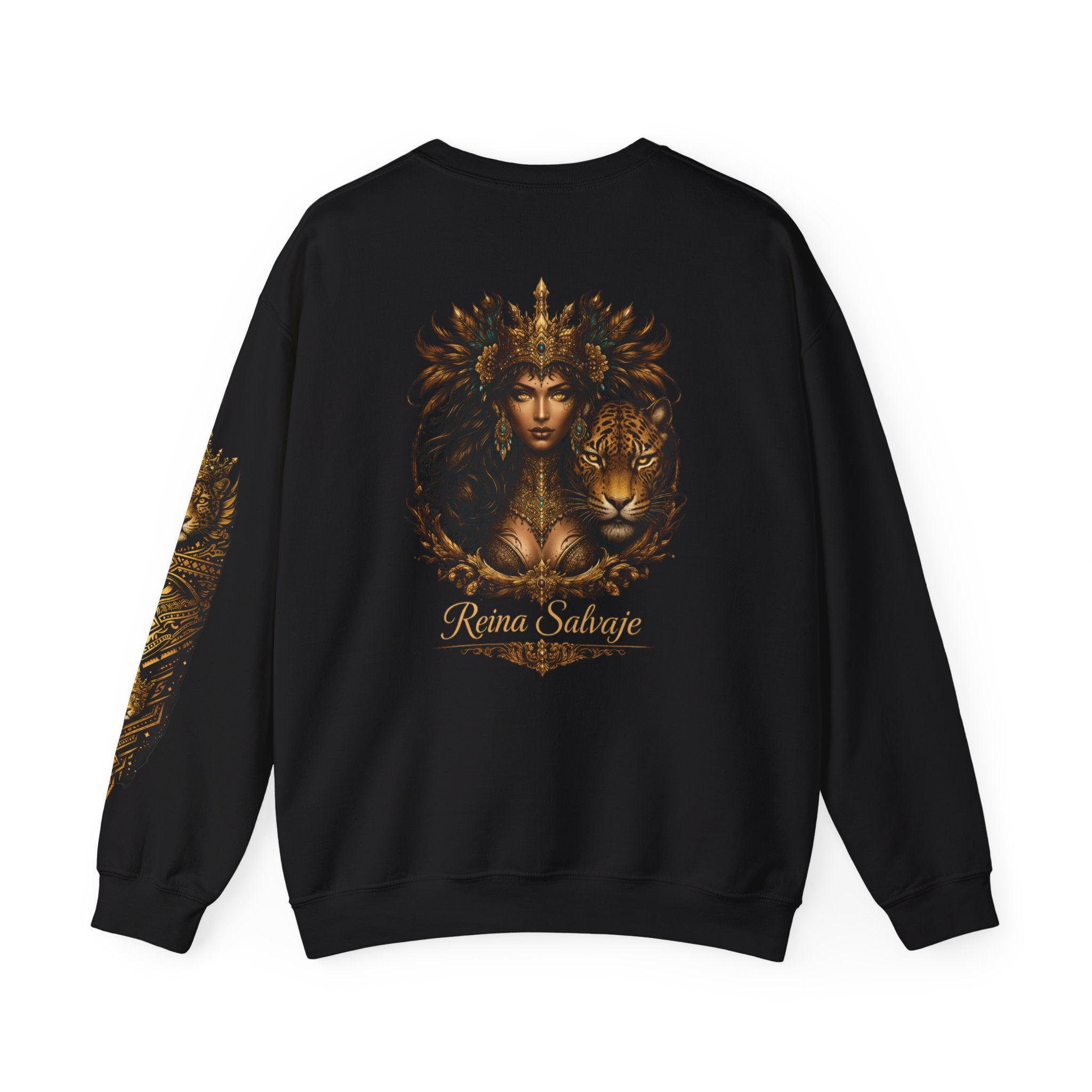Reina Salvaje – Jaguar Queen Crewneck Sweatshirt – "Reina Salvaje" Graphic
