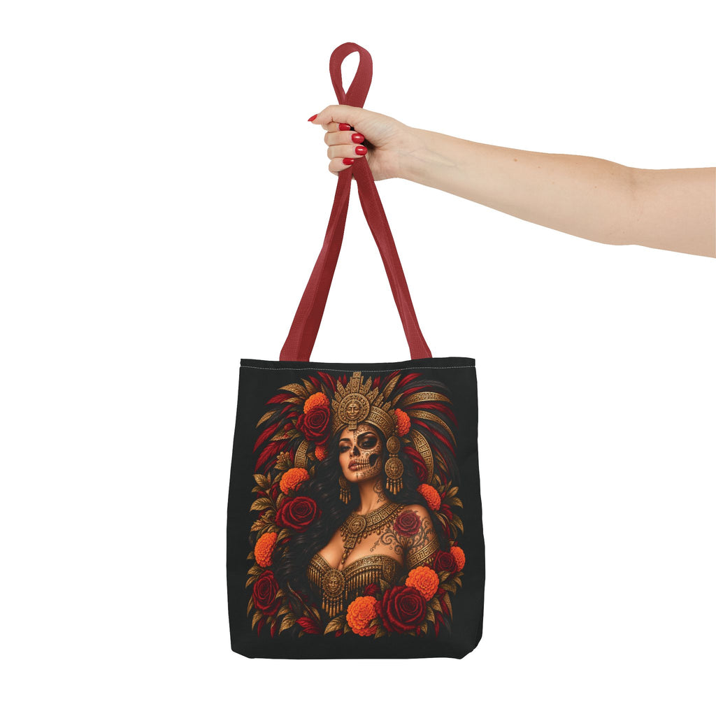 Reina Azteca: Entre Rosas y Cempasúchil | Chicaify Originals | Tote Bag