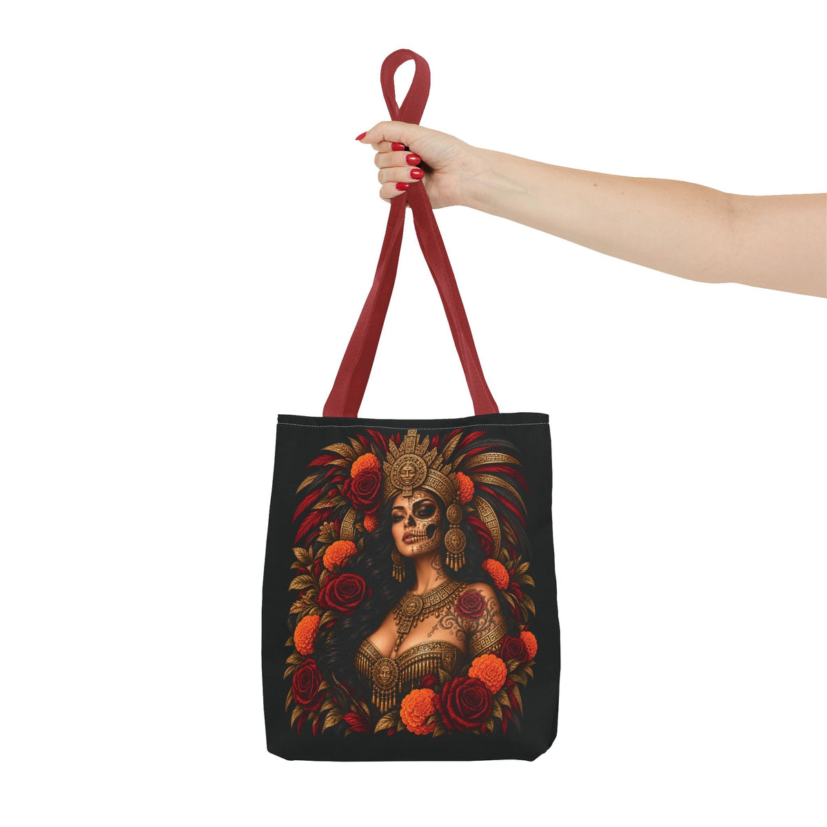 Reina Azteca: Entre Rosas y Cempasúchil | Chicaify Originals | Tote Bag