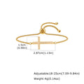 Luxe Copper Bangle With Inlays Colorful Resin-coated Zircons Exquisite Design Adjustable Size