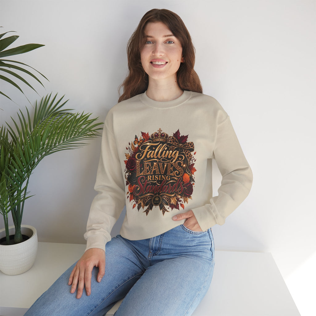 Falling Leaves, Rising Standards | Crewneck Sweatshirt