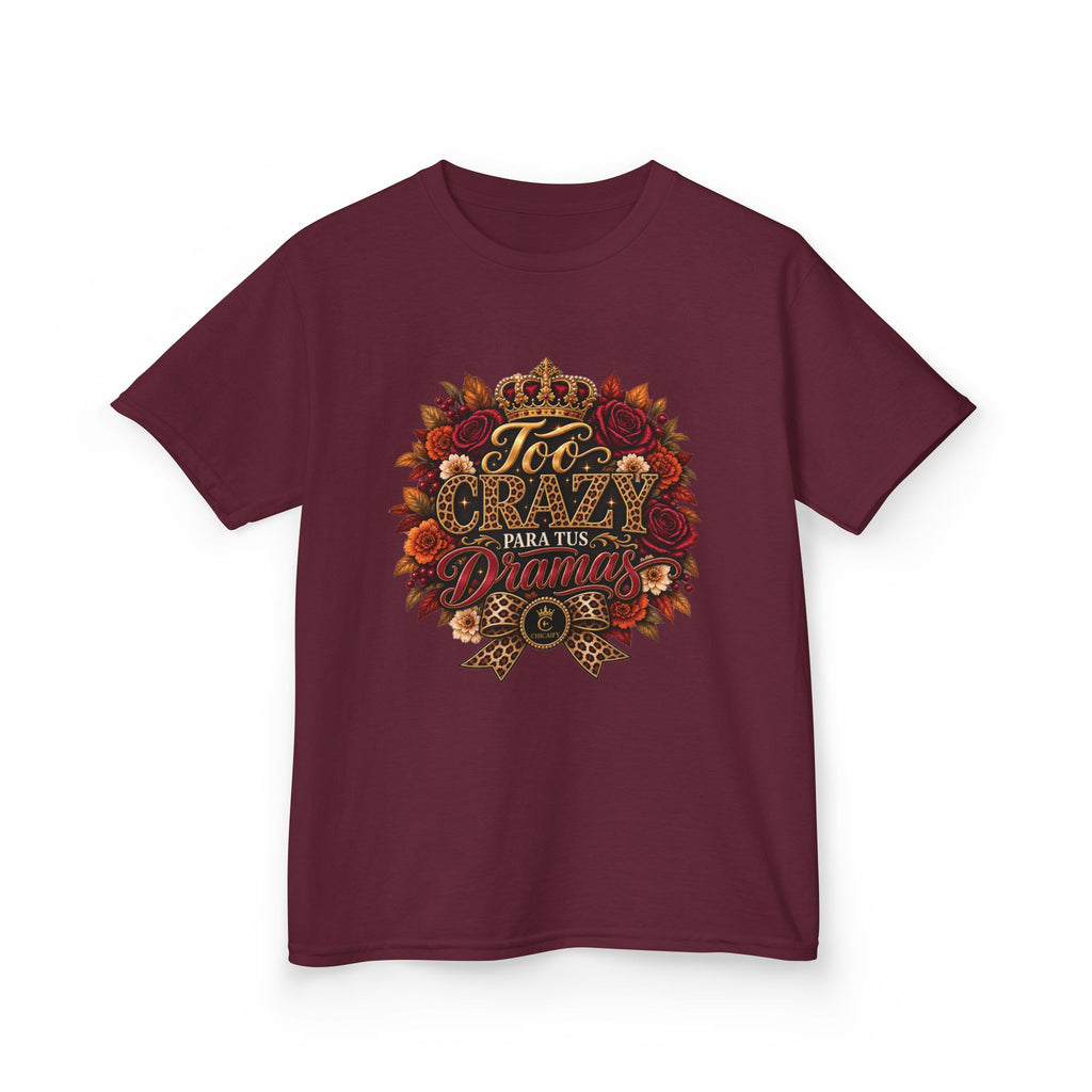 Too Crazy Para Tus Dramas – Jaguar Edition | Kids Heavy Cotton™ Tee