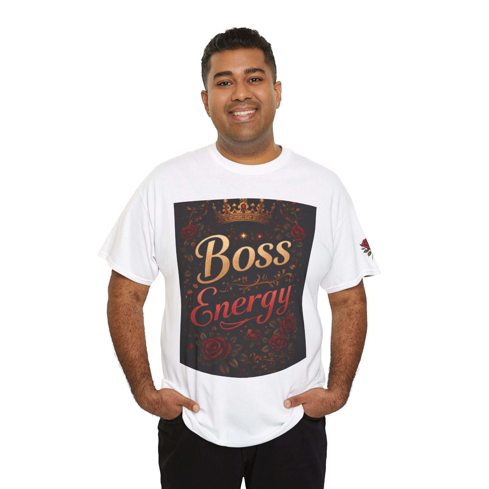 Boss Energy T-Shirt – Floral Crown Graphic Tee for Empowered Women
