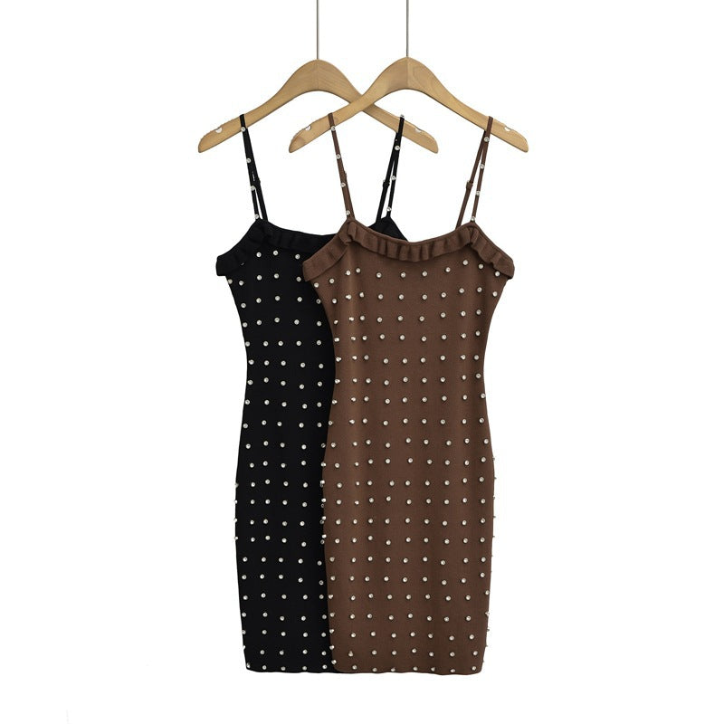 Lace-Trim Knit Bodycon Mini Dress