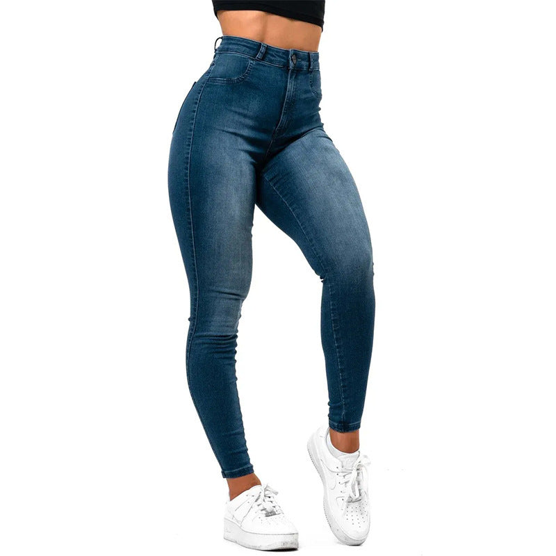 High-Waisted High-Stretch Skinny Jeans