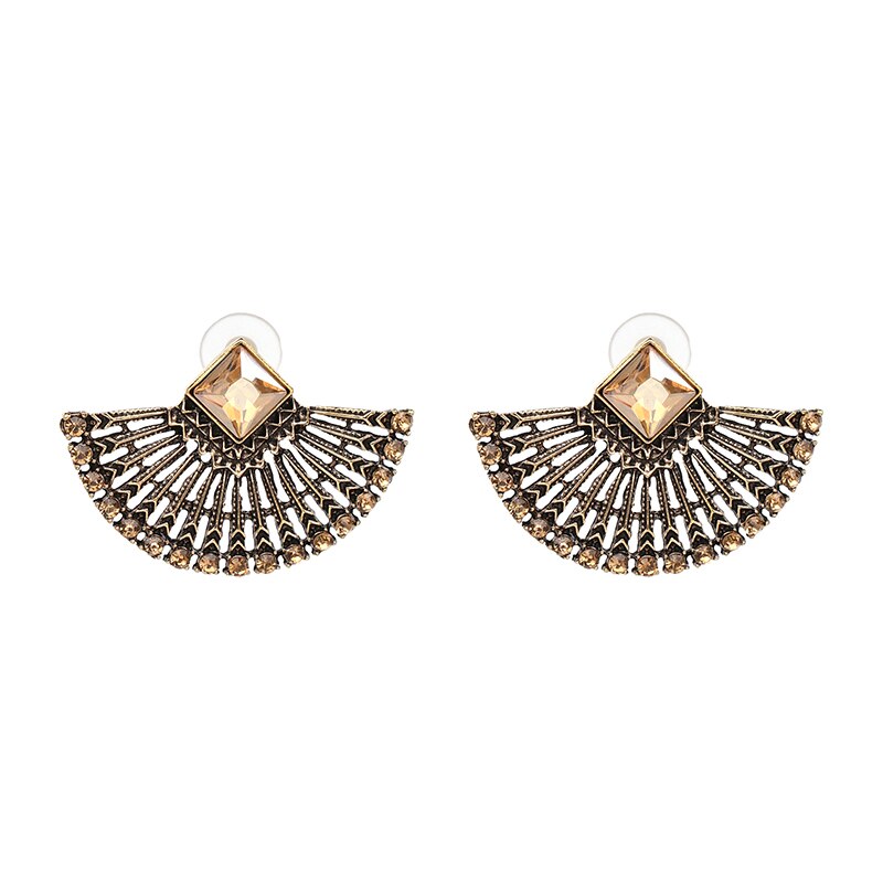 Crystal Fan Fringe Earrings
