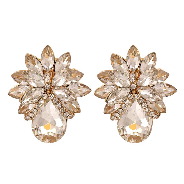 Crystal Drop Statement Earrings