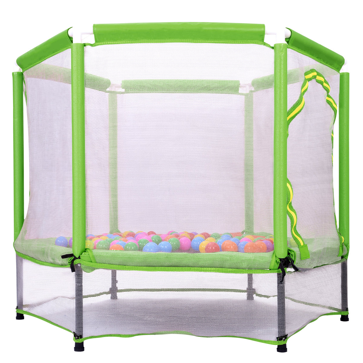 55-Inch Kids' Trampoline with Safety Enclosure | Green