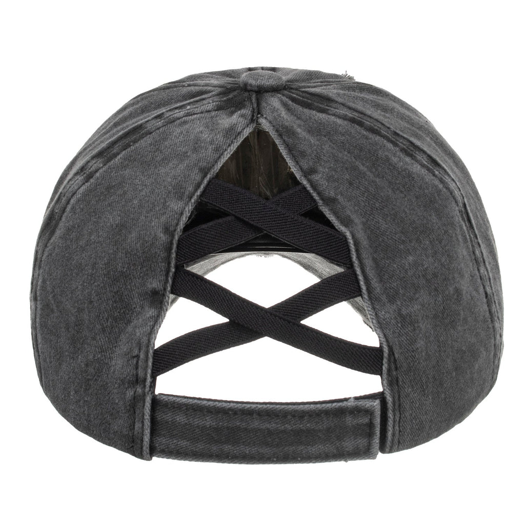 Distressed Ponytail Baseball Cap