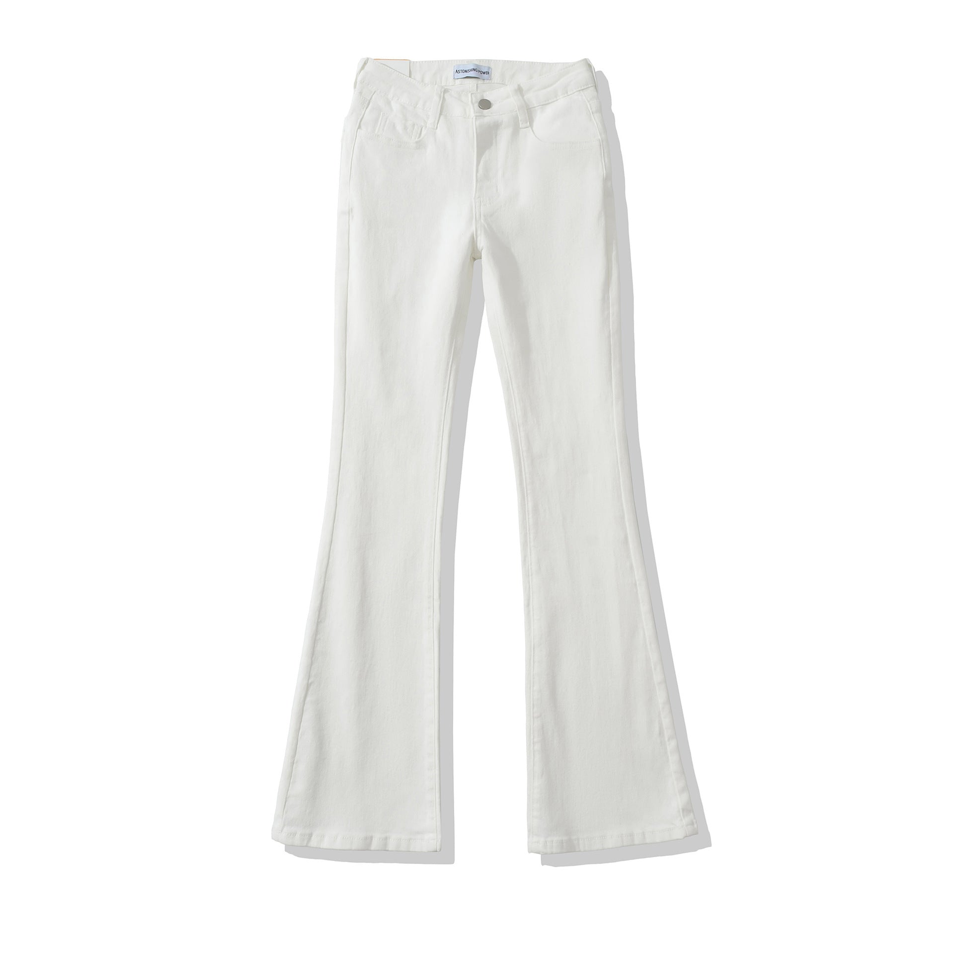 Womens Stylish Slim-fit Distressed Flared Jeans