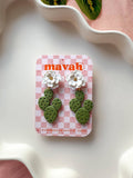 Nopal en Flor Earrings 🌵🤍