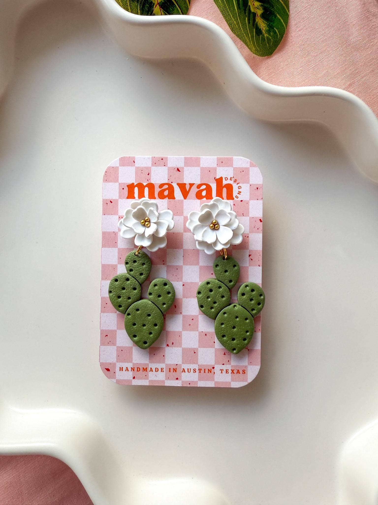 Nopal en Flor Earrings 🌵🤍