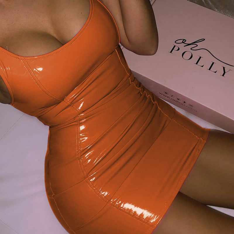Sexy Leather  Dresses