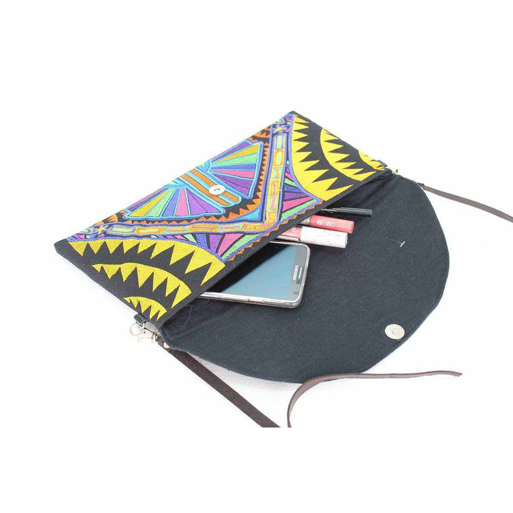 Convertible Embroidered Clutch Crossbody Bag - Thailand