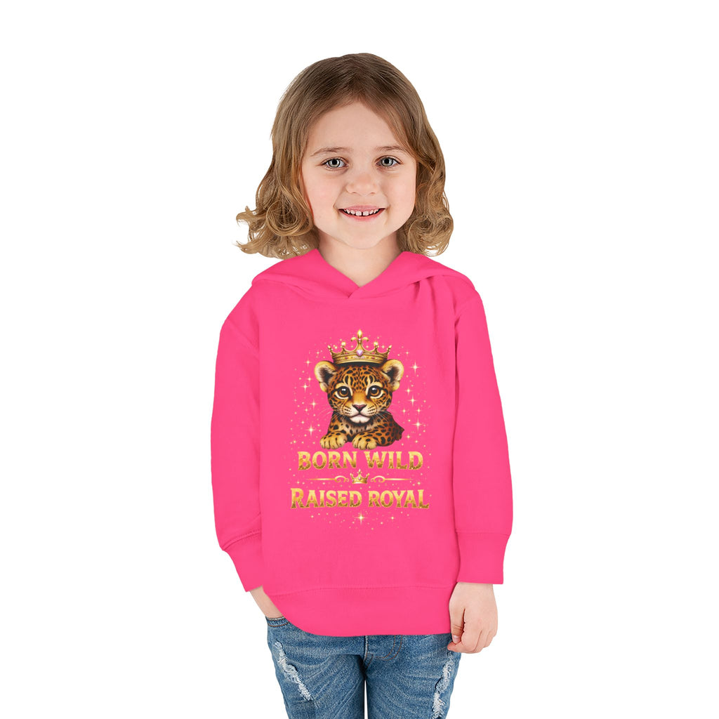 Toddler Hoodie — "Born Wild Raised Royal" Jaguar Cub Pullover