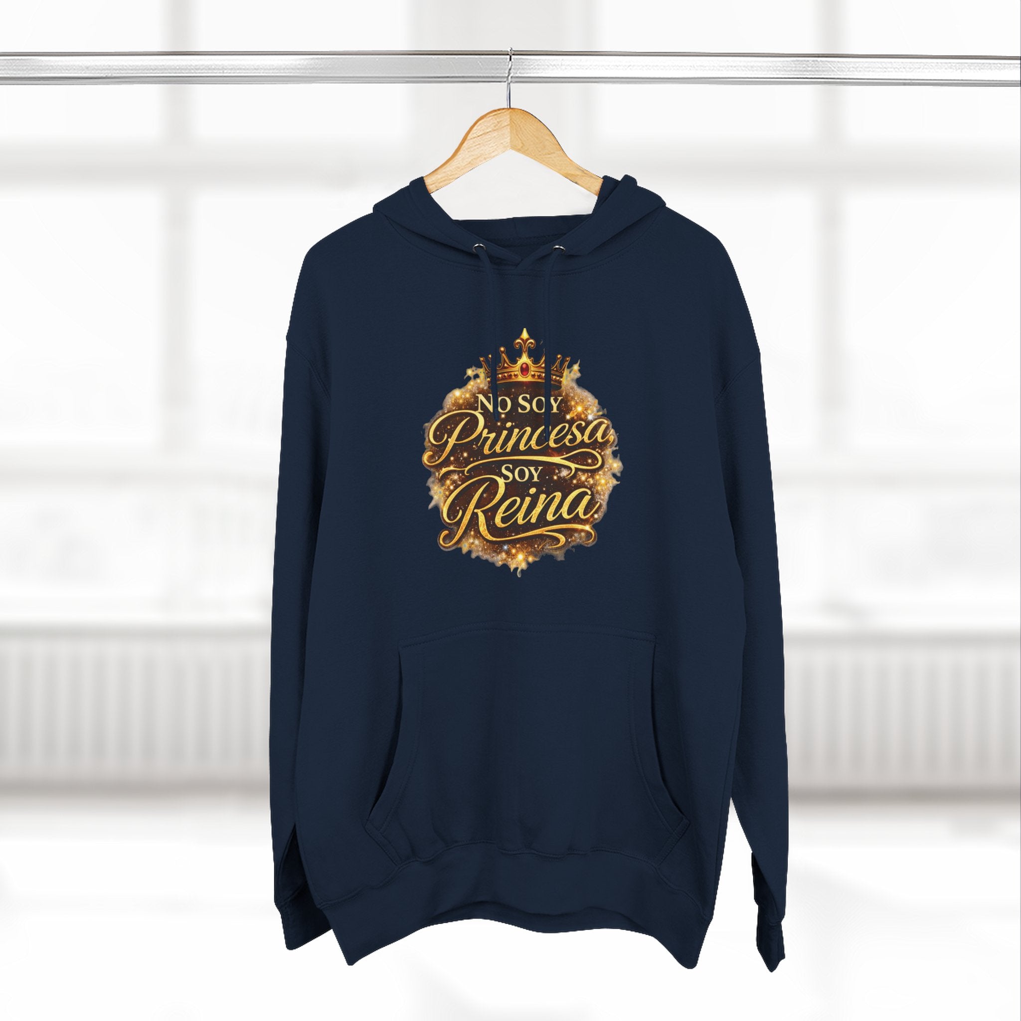 Reina Hoodie — "No Soy Princesa, Soy Reina" Queen Crown Pullover