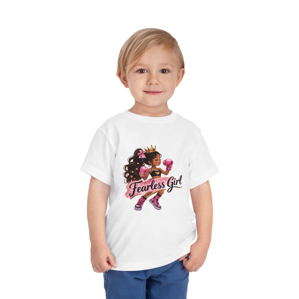 Toddler Tee — "Fearless Girl" Boxing Princess Graphic