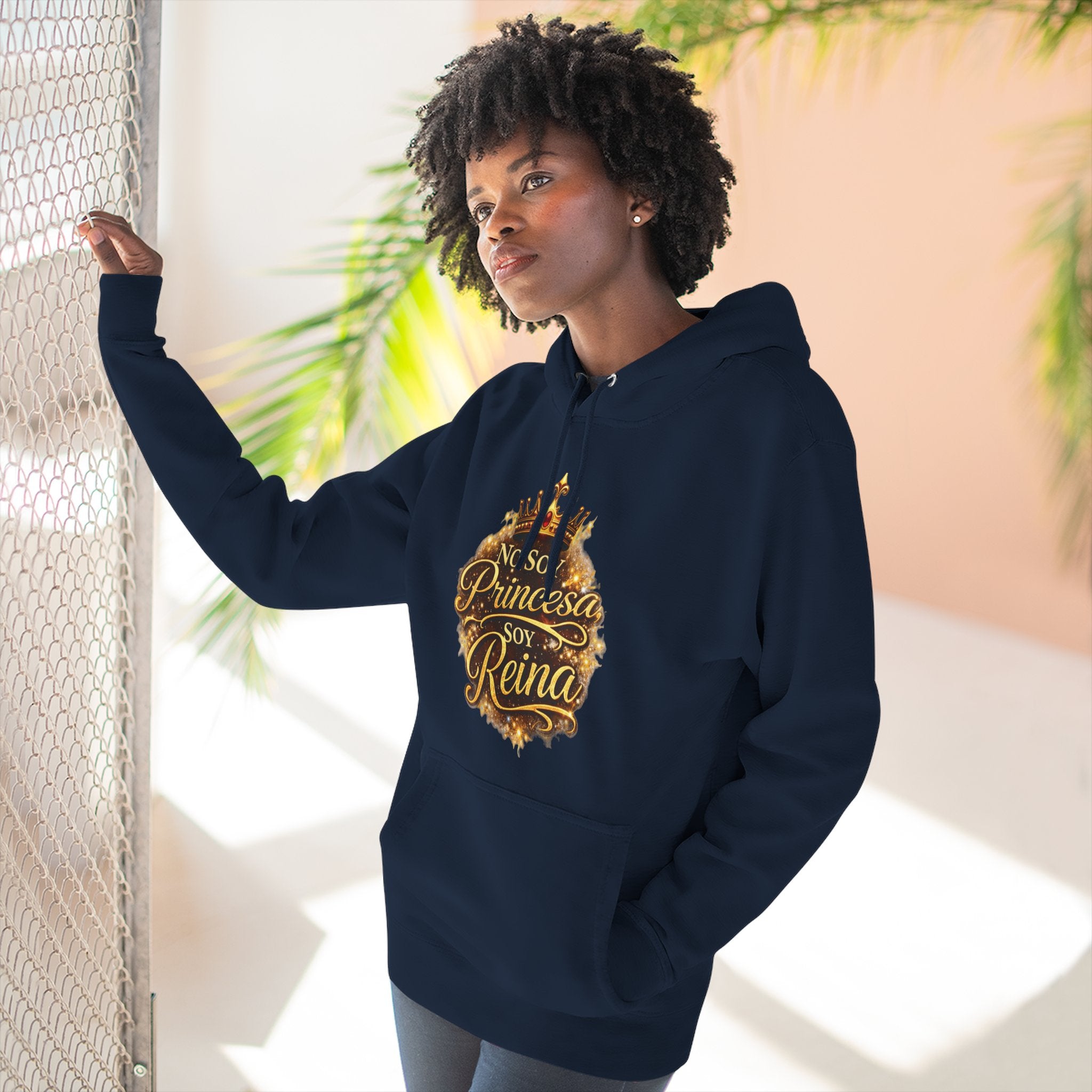 Reina Hoodie — "No Soy Princesa, Soy Reina" Queen Crown Pullover