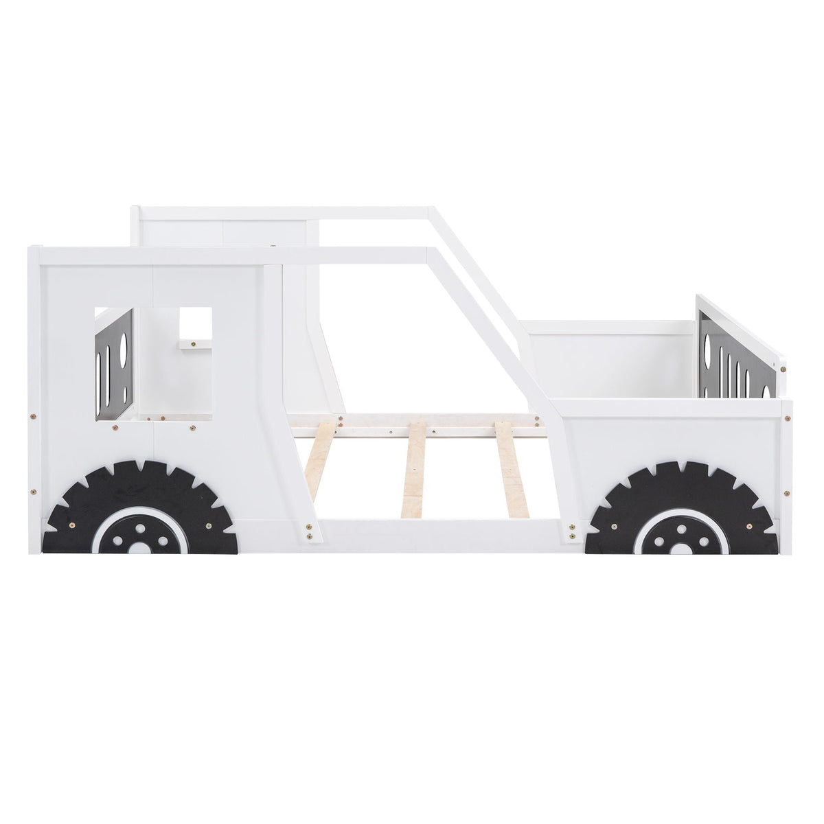 Classic Car Shaped Platform Bed with Wheels - Twin or Full Size