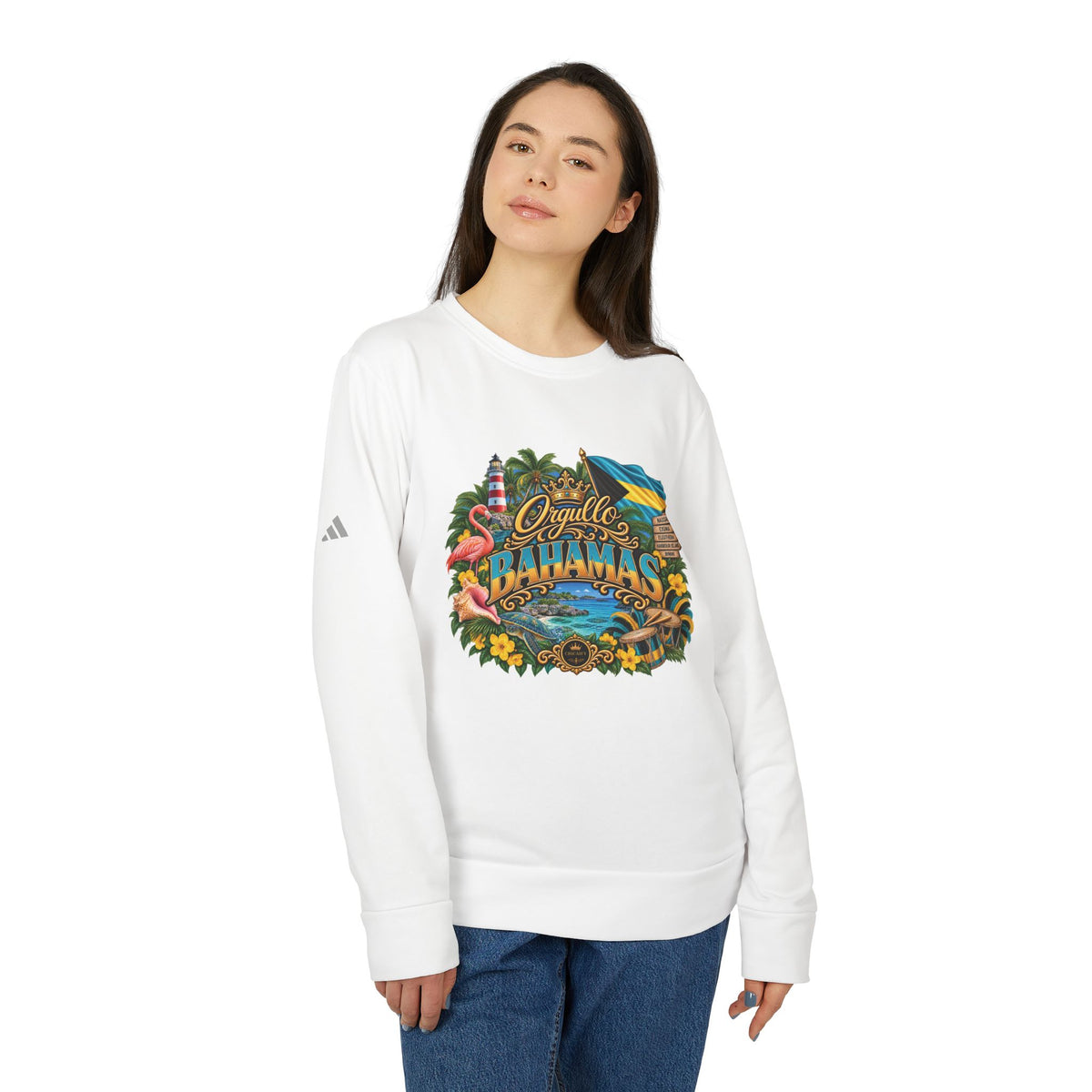 Orgullo Bahamas — Raíces Unidas Collection | adidas Fleece Crewneck Sweatshirt