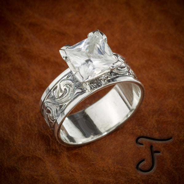 Luxe Fashionable Thai Silver Antique-Style Womens Ring