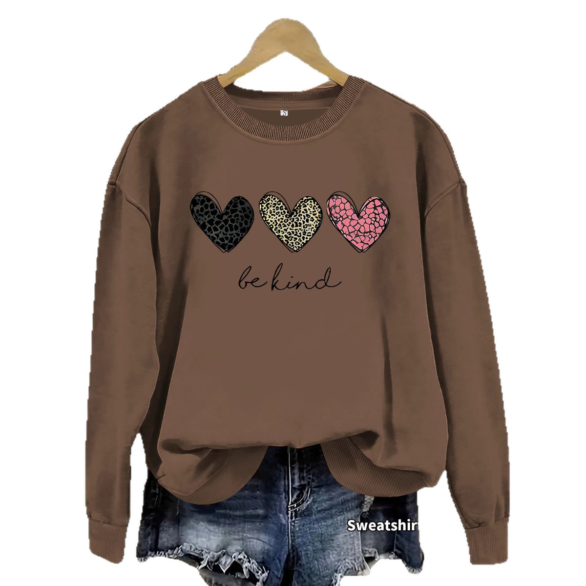 Printed Fleece Crewneck Sweatshirt