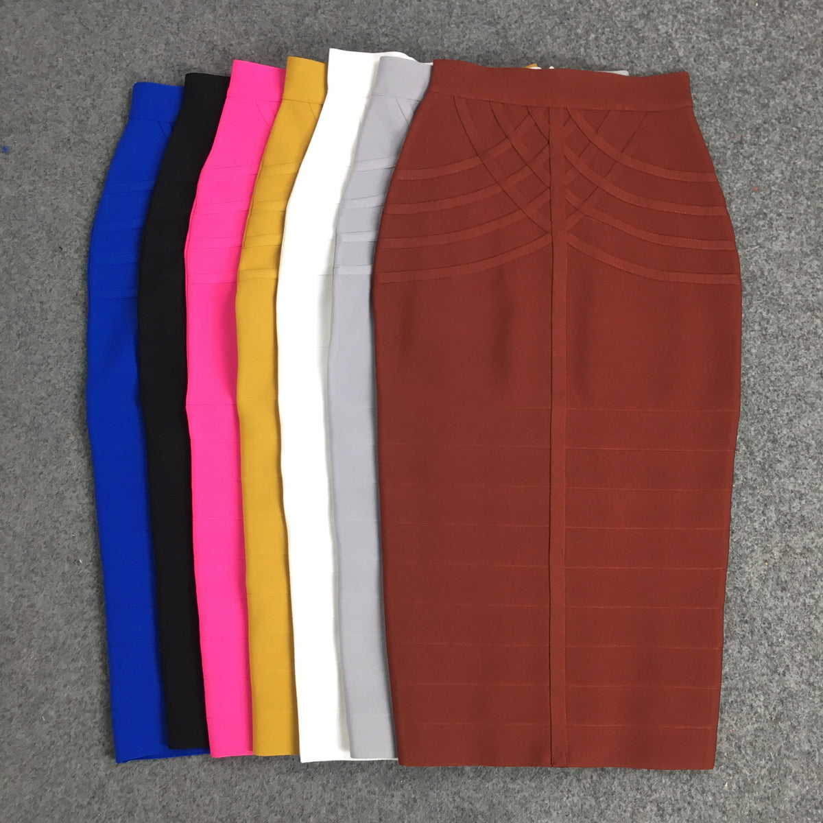 Fitted Bandage Midi Skirt