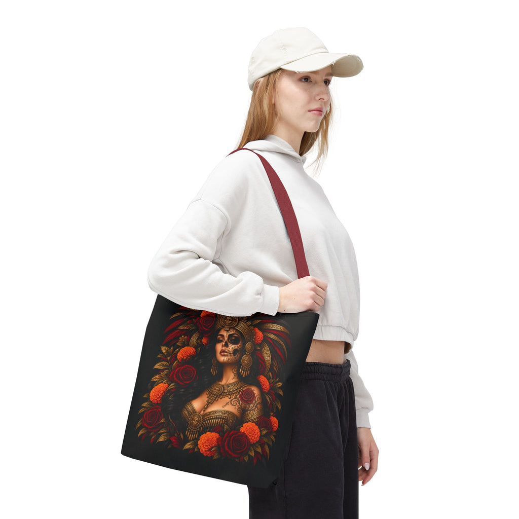 Reina Azteca: Entre Rosas y Cempasúchil | Chicaify Originals | Tote Bag