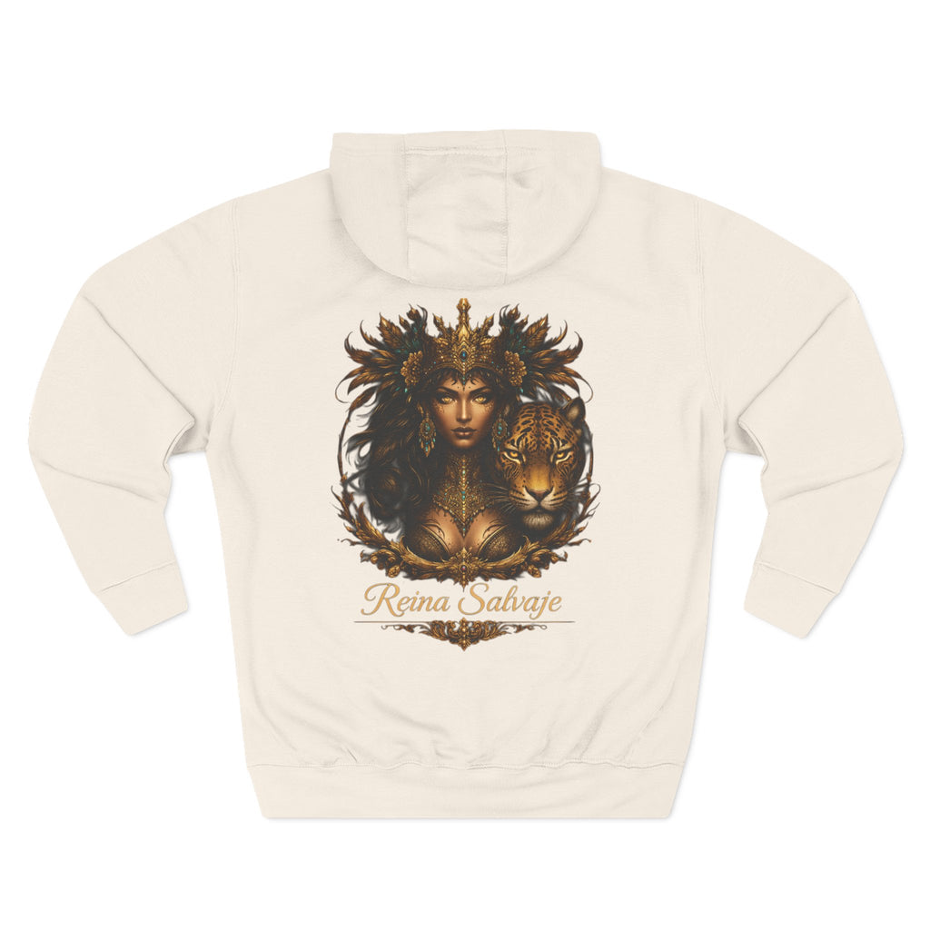 Reina Salvaje – Jaguar Queen Hoodie — 'Reina Salvaje' Graphic Fleece Hoodie