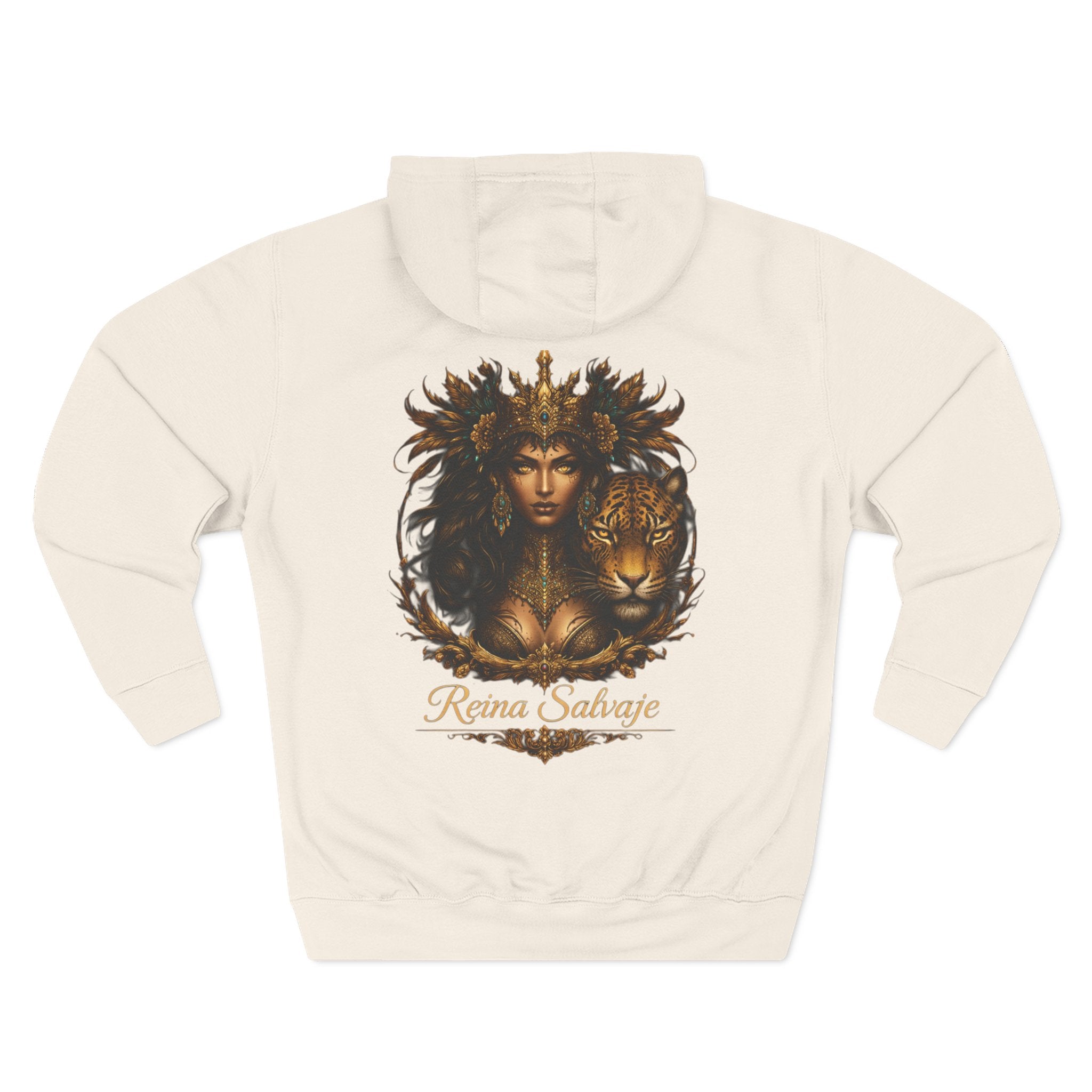 Reina Salvaje – Jaguar Queen Hoodie — 'Reina Salvaje' Graphic Fleece Hoodie