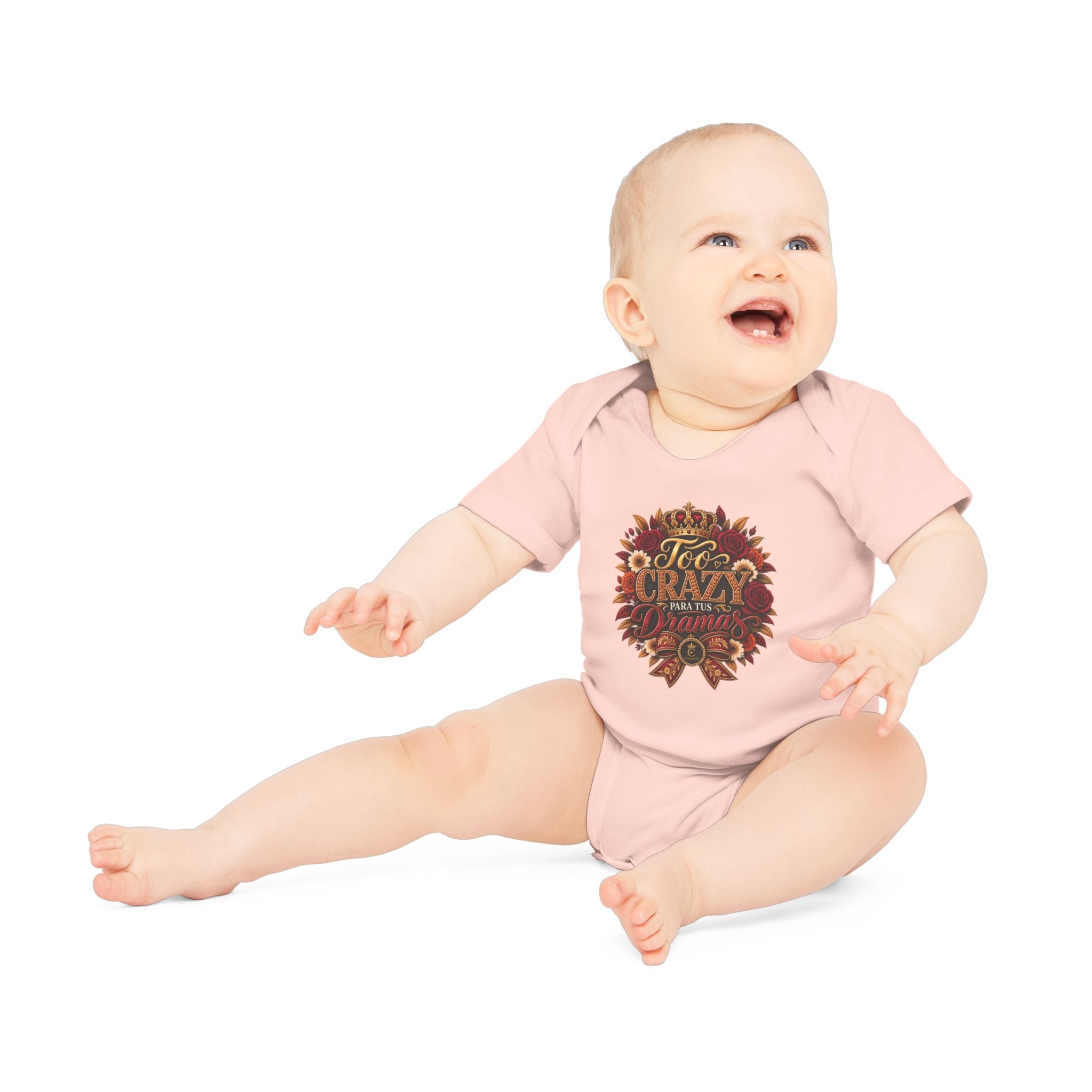 Too Crazy Para Tus Dramas – Charro-Inspired Edition | Baby Organic Short Sleeve Bodysuit