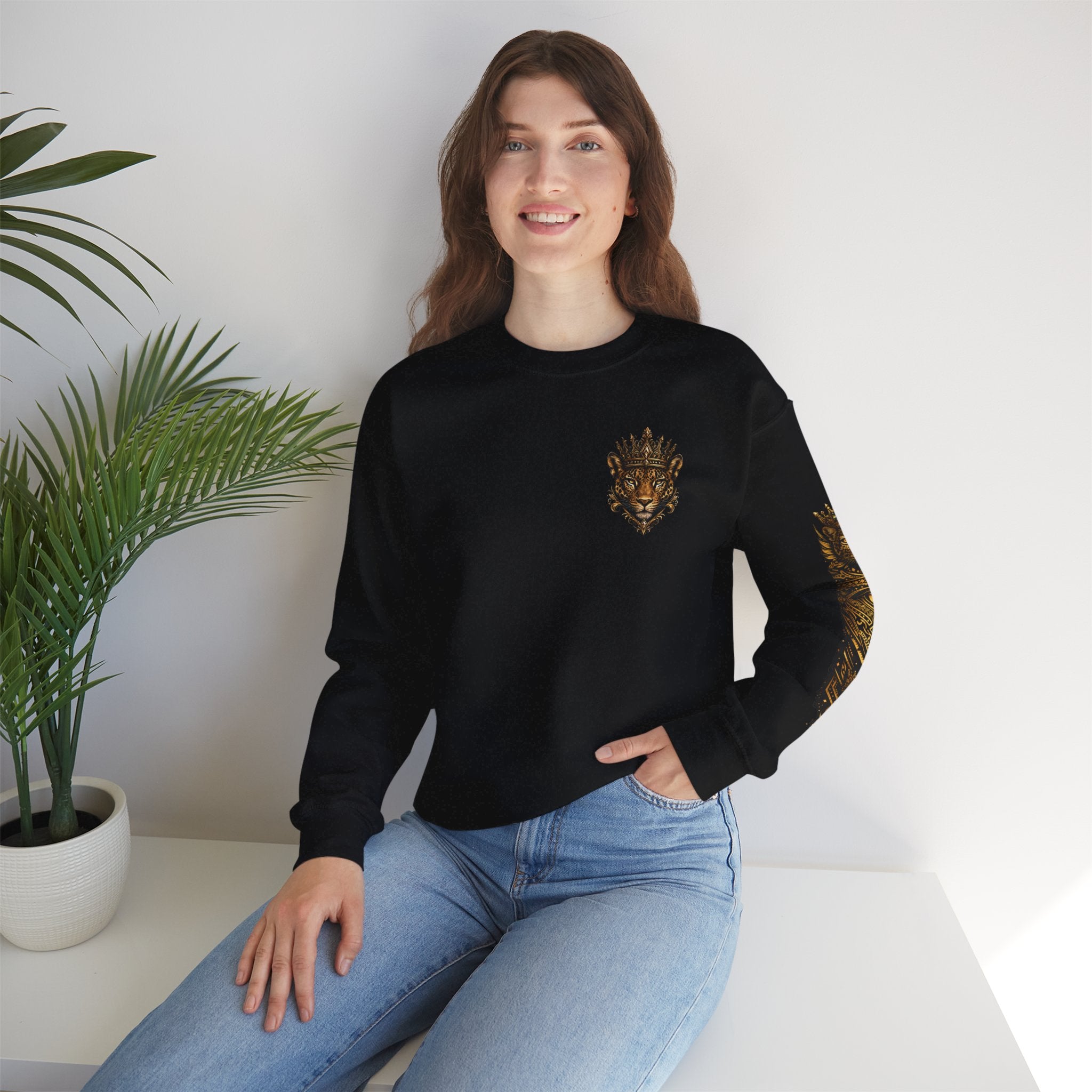 Reina Salvaje – Jaguar Queen Crewneck Sweatshirt – "Reina Salvaje" Graphic
