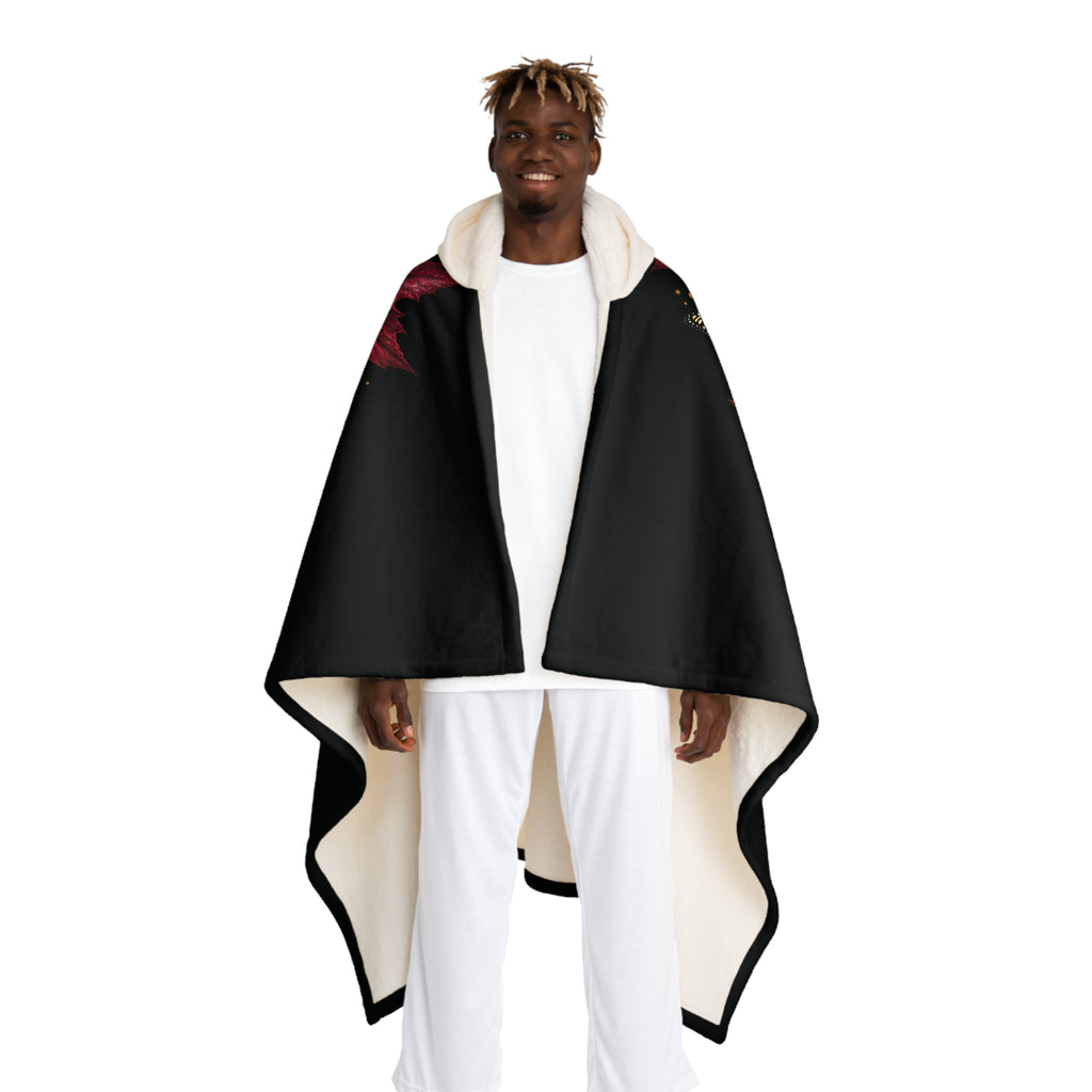 Falling Leaves, Rising Standards Hooded Sherpa Fleece Blanket