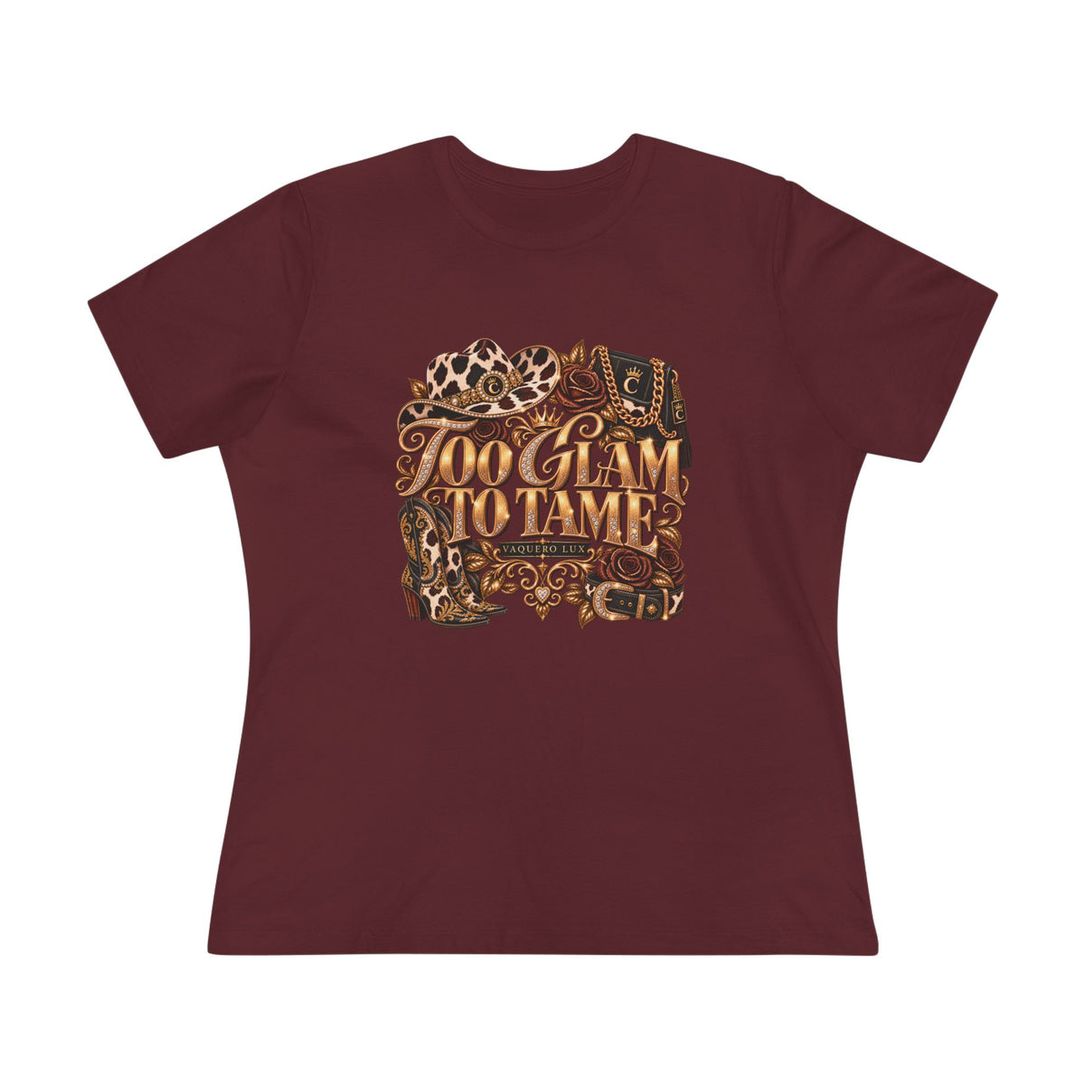 Vaquera Lux – Too Glam to Tame | Women's Cotton Tee