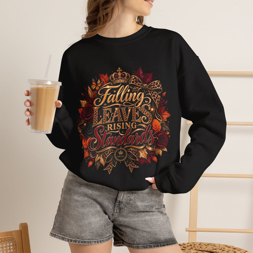 Falling Leaves, Rising Standards | Crewneck Sweatshirt