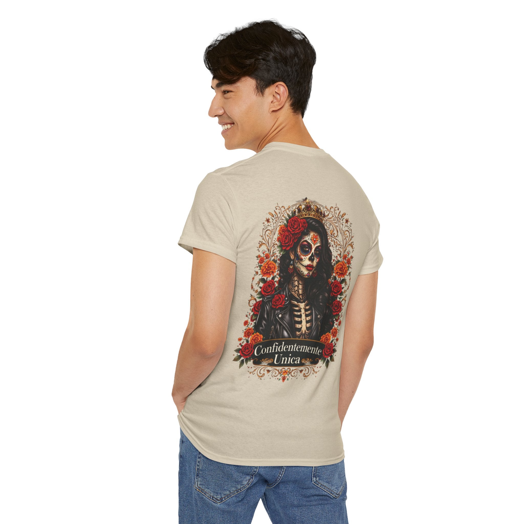 "Confidentemente Única" Floral Graphic T‑Shirt