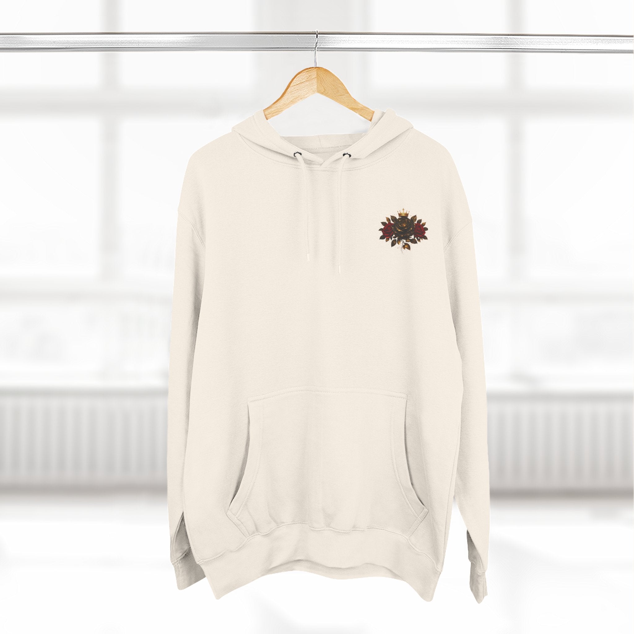 "Soft Heart. Sharp Mind." Rose Crest Design Hoodie