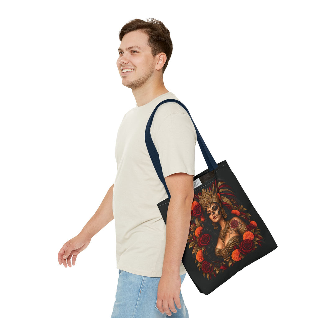 Reina Azteca: Entre Rosas y Cempasúchil | Chicaify Originals | Tote Bag