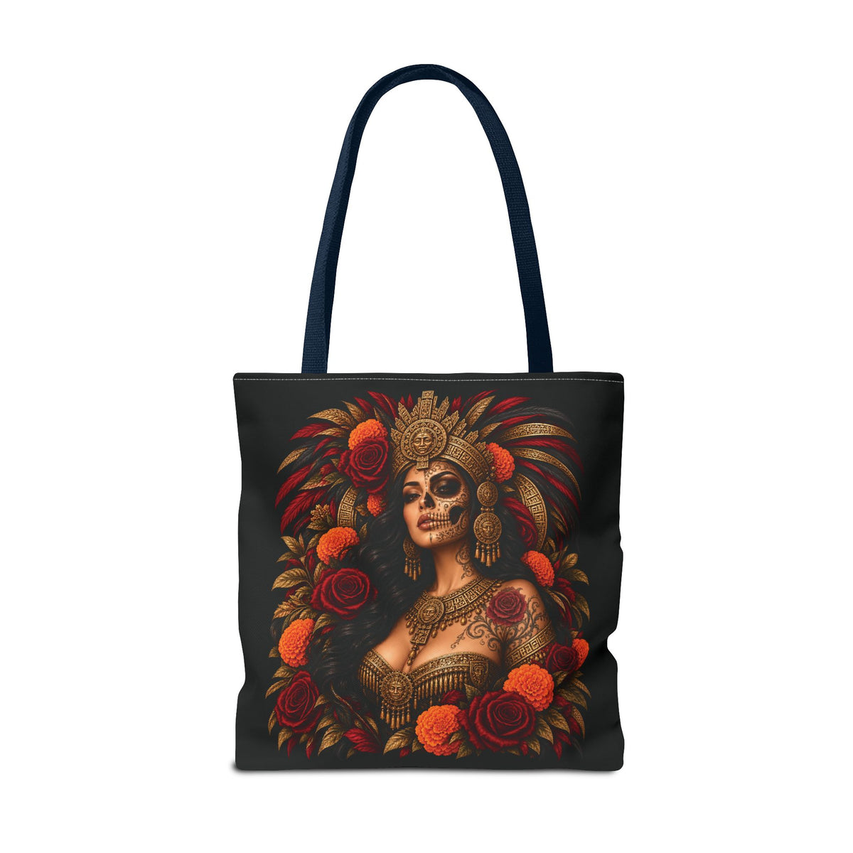 Reina Azteca: Entre Rosas y Cempasúchil | Chicaify Originals | Tote Bag