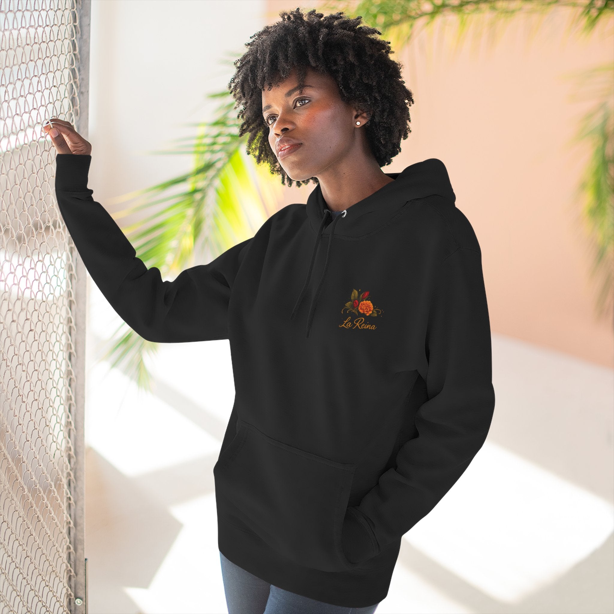 Segura Fuerte Única Hoodie — Spanish Floral Rose Inspirational Pullover