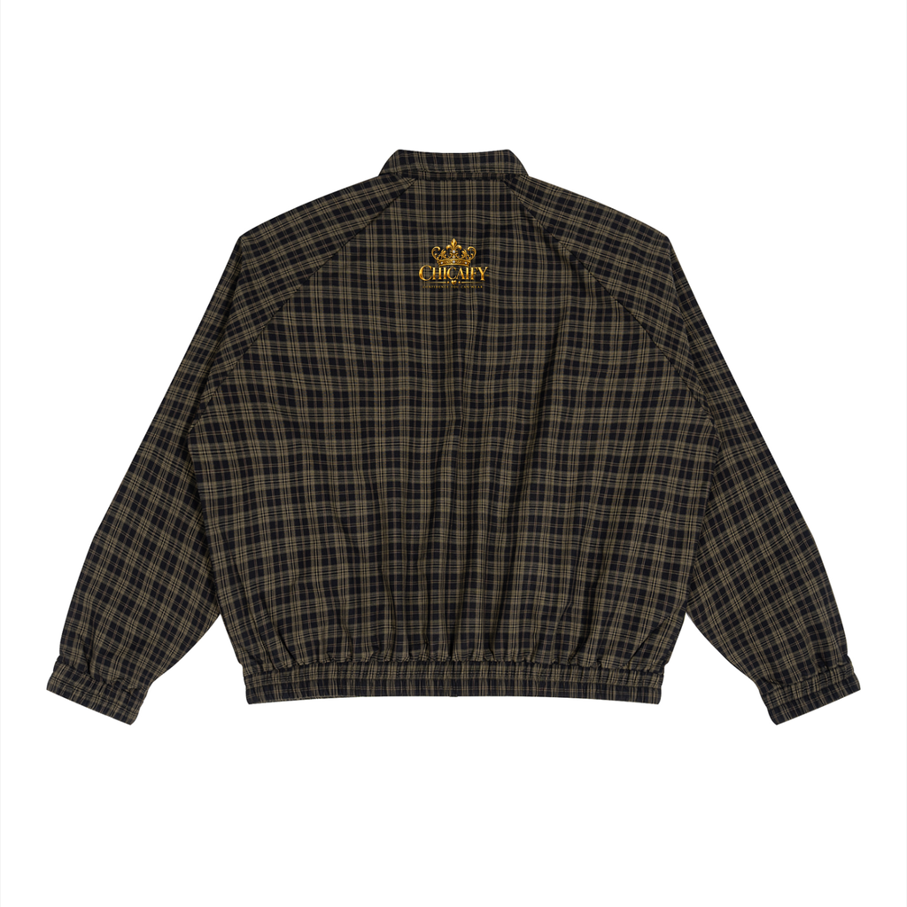 Chicaify Signature Plaid Full-Zip Track Jacket