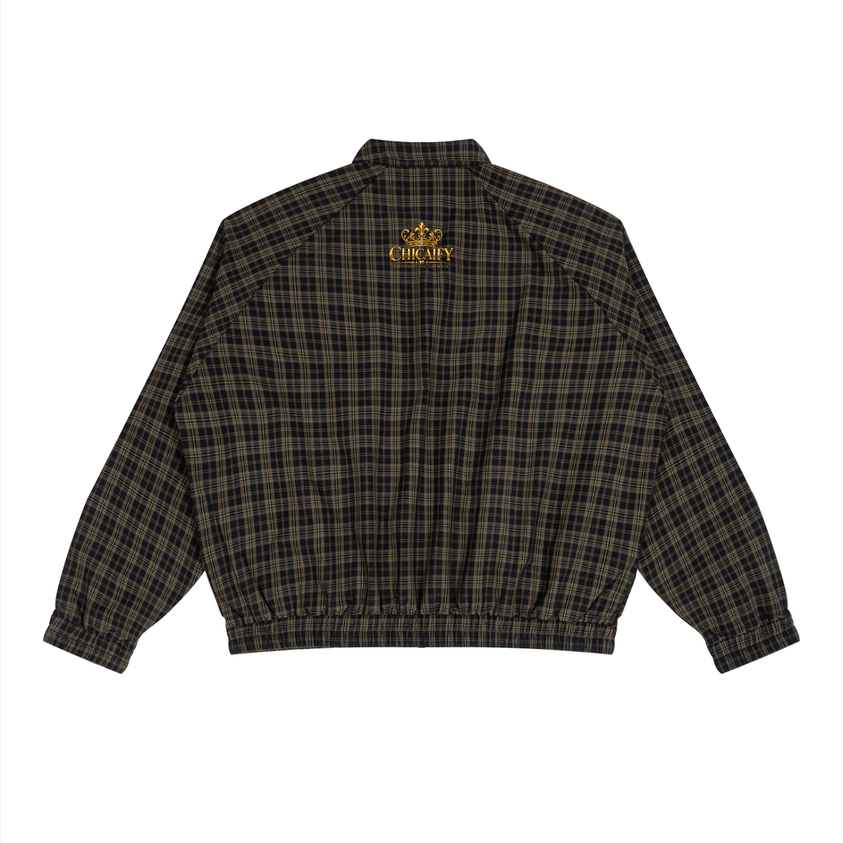 Chicaify Signature Plaid Full-Zip Track Jacket