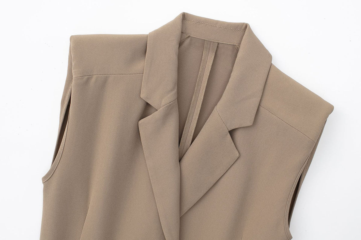 Belted Double-Breasted Trench Dress
