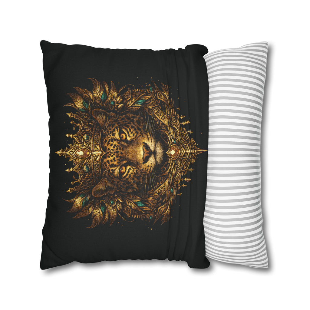 Golden Crowned Jaguar Decorative Pillow case