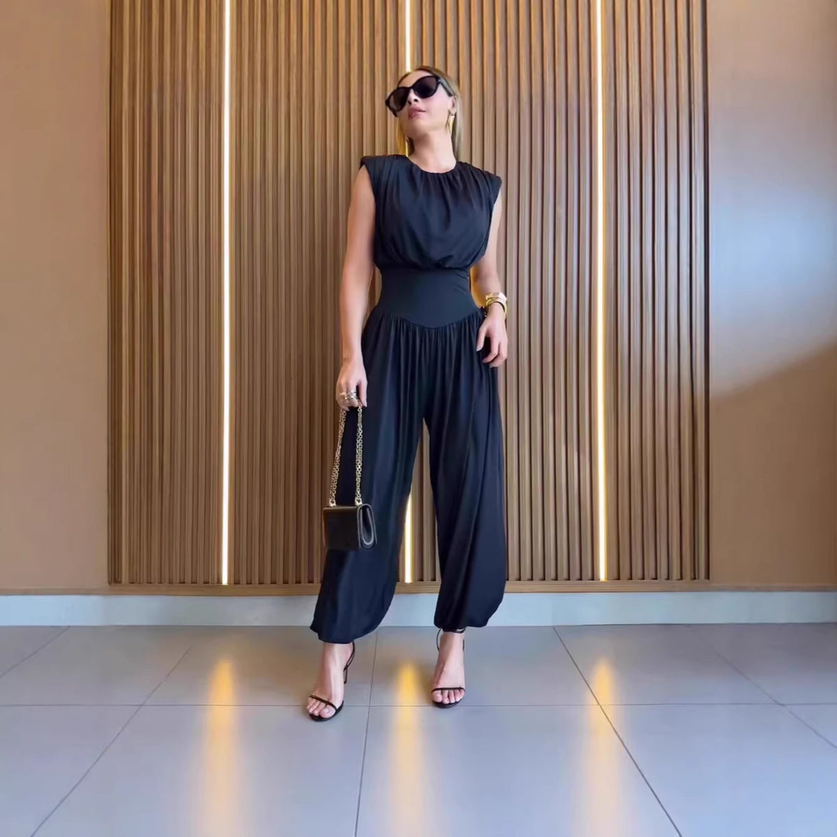Printed Wide-Leg Jumpsuit