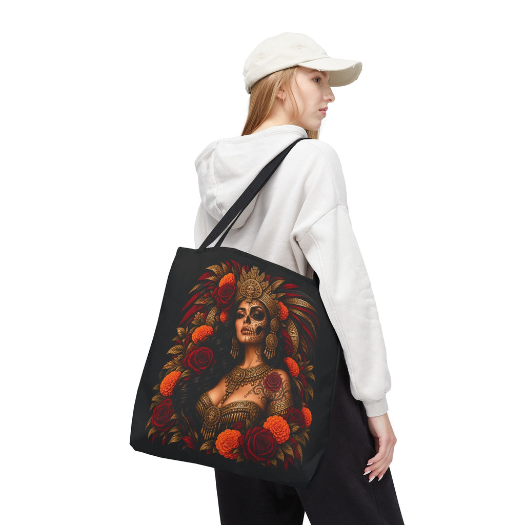 Reina Azteca: Entre Rosas y Cempasúchil | Chicaify Originals | Tote Bag